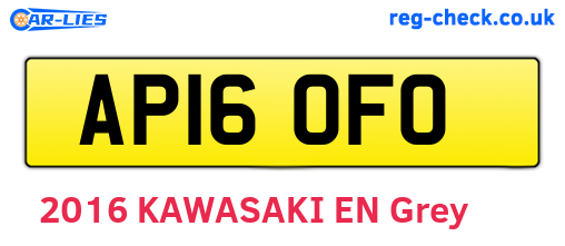 AP16OFO are the vehicle registration plates.