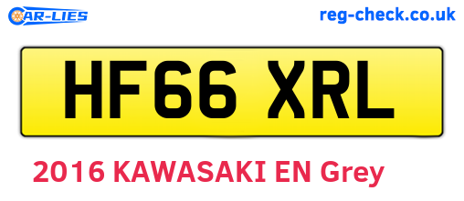 HF66XRL are the vehicle registration plates.