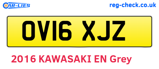 OV16XJZ are the vehicle registration plates.