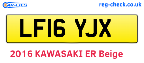 LF16YJX are the vehicle registration plates.
