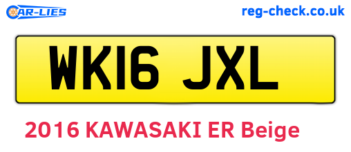 WK16JXL are the vehicle registration plates.