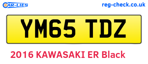 YM65TDZ are the vehicle registration plates.