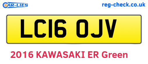 LC16OJV are the vehicle registration plates.