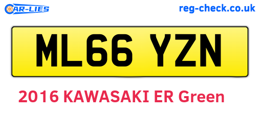 ML66YZN are the vehicle registration plates.