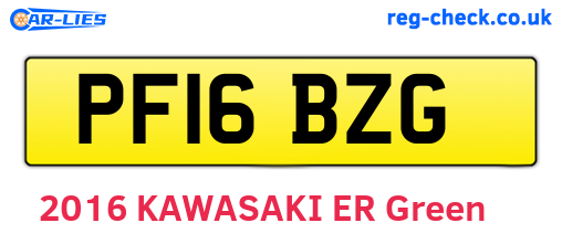 PF16BZG are the vehicle registration plates.