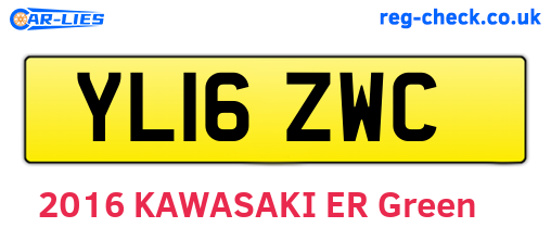 YL16ZWC are the vehicle registration plates.