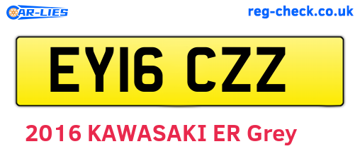 EY16CZZ are the vehicle registration plates.