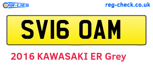 SV16OAM are the vehicle registration plates.