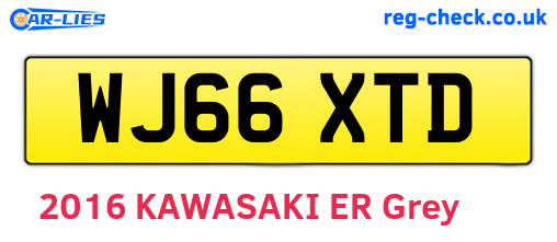 WJ66XTD are the vehicle registration plates.