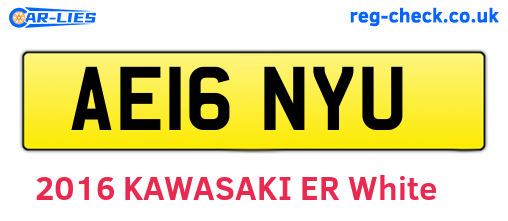 AE16NYU are the vehicle registration plates.