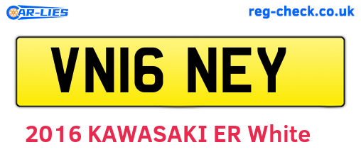 VN16NEY are the vehicle registration plates.