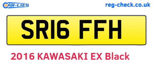 SR16FFH are the vehicle registration plates.