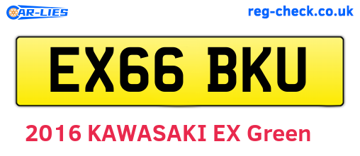 EX66BKU are the vehicle registration plates.