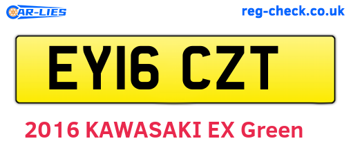 EY16CZT are the vehicle registration plates.