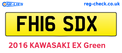 FH16SDX are the vehicle registration plates.