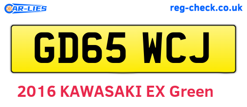 GD65WCJ are the vehicle registration plates.