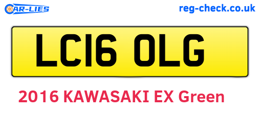 LC16OLG are the vehicle registration plates.