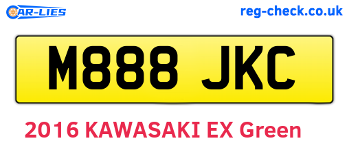 M888JKC are the vehicle registration plates.