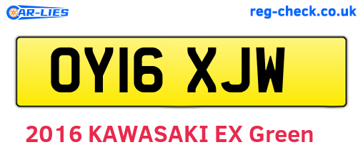 OY16XJW are the vehicle registration plates.