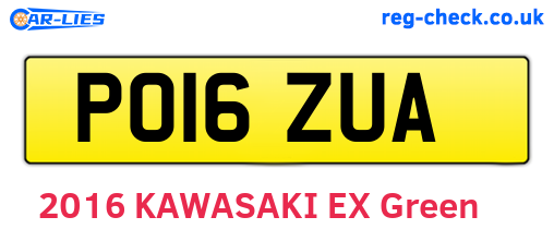 PO16ZUA are the vehicle registration plates.