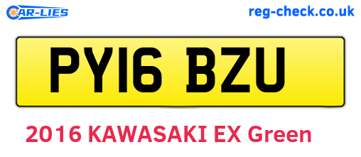 PY16BZU are the vehicle registration plates.