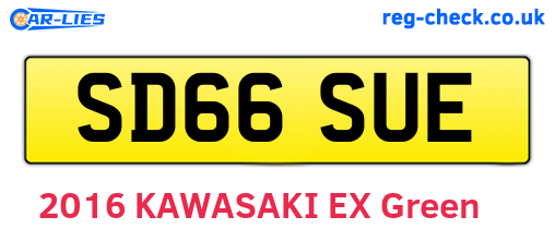 SD66SUE are the vehicle registration plates.