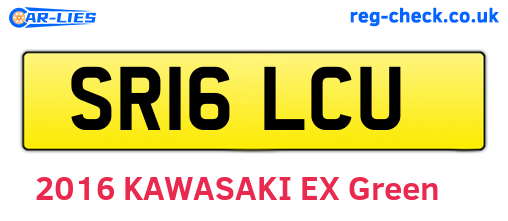 SR16LCU are the vehicle registration plates.