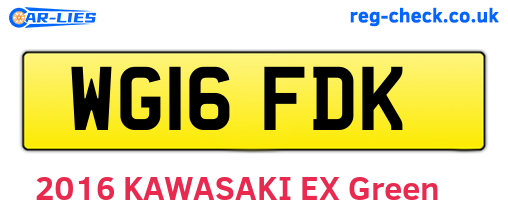 WG16FDK are the vehicle registration plates.