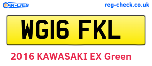 WG16FKL are the vehicle registration plates.