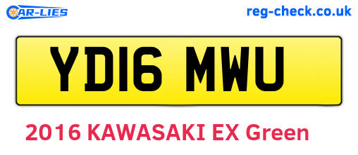 YD16MWU are the vehicle registration plates.