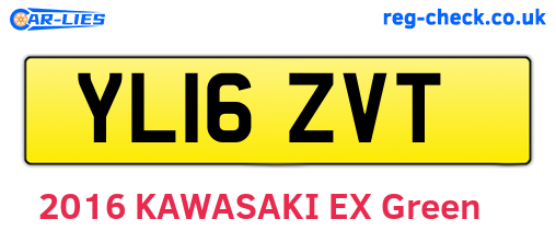 YL16ZVT are the vehicle registration plates.
