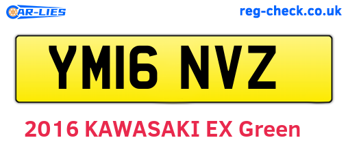YM16NVZ are the vehicle registration plates.