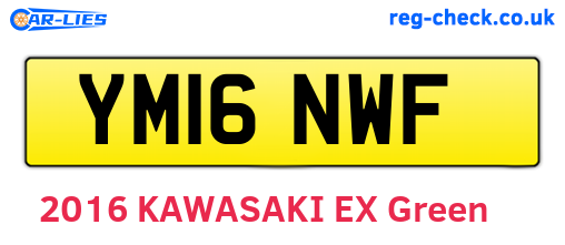 YM16NWF are the vehicle registration plates.