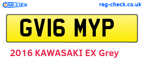 GV16MYP are the vehicle registration plates.