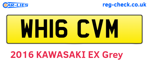 WH16CVM are the vehicle registration plates.