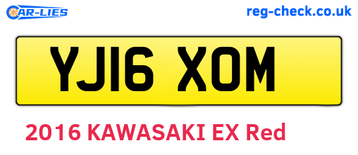 YJ16XOM are the vehicle registration plates.