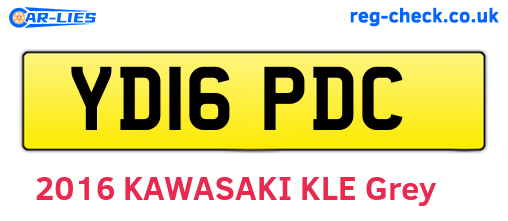 YD16PDC are the vehicle registration plates.