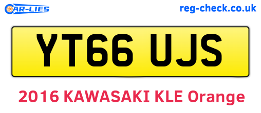 YT66UJS are the vehicle registration plates.