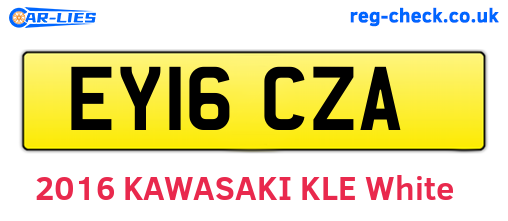 EY16CZA are the vehicle registration plates.