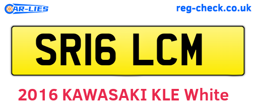 SR16LCM are the vehicle registration plates.