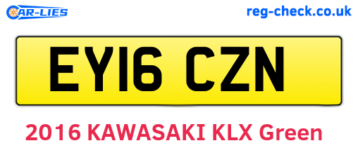 EY16CZN are the vehicle registration plates.