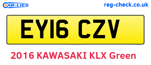 EY16CZV are the vehicle registration plates.