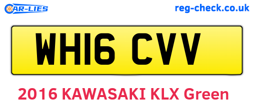 WH16CVV are the vehicle registration plates.