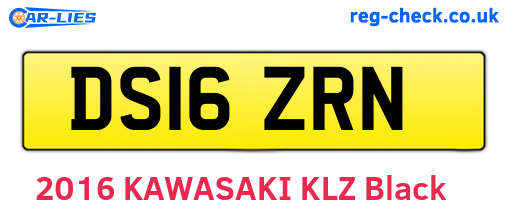 DS16ZRN are the vehicle registration plates.