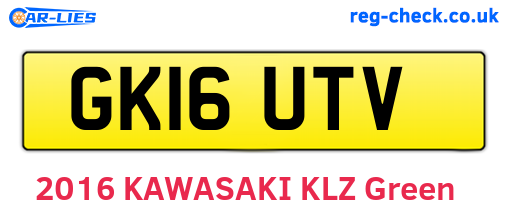 GK16UTV are the vehicle registration plates.