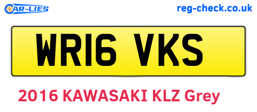 WR16VKS are the vehicle registration plates.