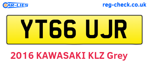 YT66UJR are the vehicle registration plates.