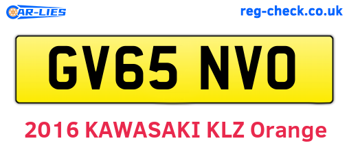 GV65NVO are the vehicle registration plates.
