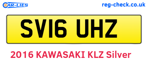 SV16UHZ are the vehicle registration plates.