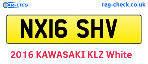 NX16SHV are the vehicle registration plates.